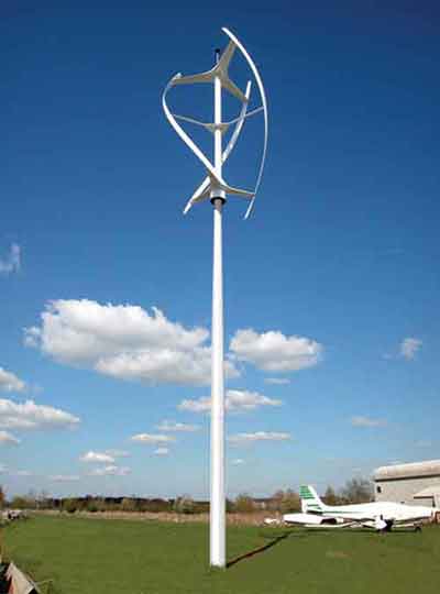 Windgenerator met verticale as